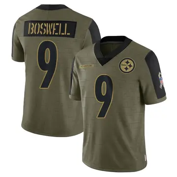 Youth Nike Pittsburgh Steelers Chris Boswell Olive 2021 Salute To Service Jersey - Limited