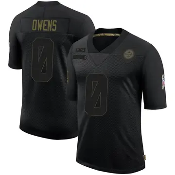 Youth Nike Pittsburgh Steelers Chris Owens Black 2020 Salute To Service Jersey - Limited