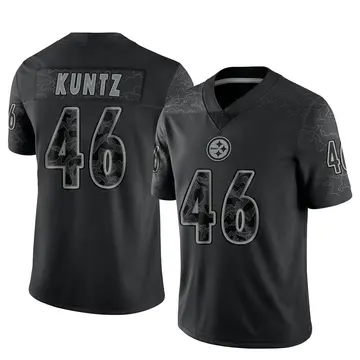 Youth Nike Pittsburgh Steelers Christian Kuntz Black Reflective Jersey - Limited
