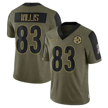 Youth Nike Pittsburgh Steelers Damion Willis Olive 2021 Salute To Service Jersey - Limited