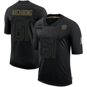 Youth Nike Pittsburgh Steelers Daniel Archibong Black 2020 Salute To Service Jersey - Limited