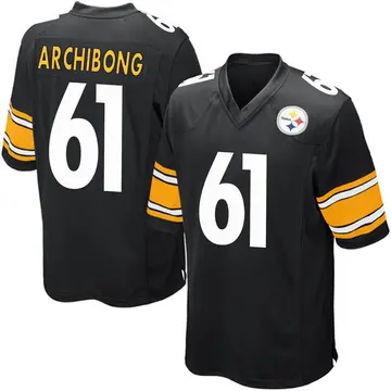 Youth Nike Pittsburgh Steelers Daniel Archibong Black Team Color Jersey - Game
