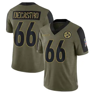 Youth Nike Pittsburgh Steelers David DeCastro Olive 2021 Salute To Service Jersey - Limited