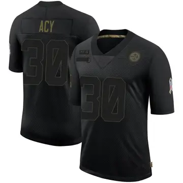 Youth Nike Pittsburgh Steelers DeMarkus Acy Black 2020 Salute To Service Jersey - Limited