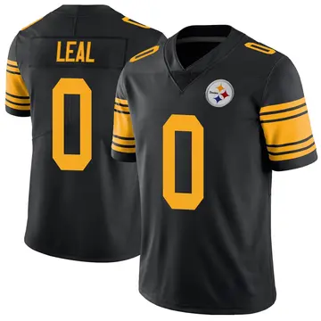 Youth Nike Pittsburgh Steelers DeMarvin Leal Black Color Rush Jersey - Limited