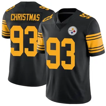 Youth Nike Pittsburgh Steelers Demarcus Christmas Black Color Rush Jersey - Limited