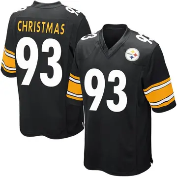Youth Nike Pittsburgh Steelers Demarcus Christmas Black Team Color Jersey - Game