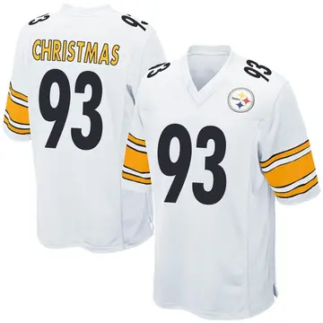 Youth Nike Pittsburgh Steelers Demarcus Christmas White Jersey - Game