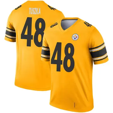 Youth Nike Pittsburgh Steelers Derrek Tuszka Gold Inverted Jersey - Legend