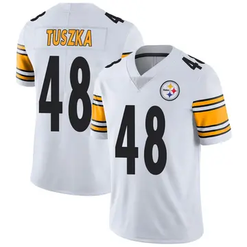 Youth Nike Pittsburgh Steelers Derrek Tuszka White Vapor Untouchable Jersey - Limited