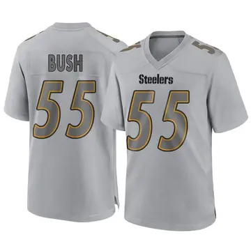 Youth Nike Pittsburgh Steelers Devin Bush Gray Atmosphere Fashion Jersey - Game