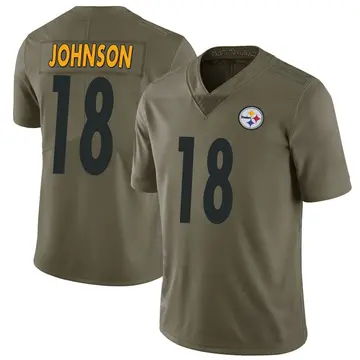 Youth Nike Pittsburgh Steelers Diontae Johnson Green 2017 Salute to Service Jersey - Limited