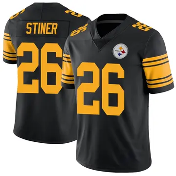 Youth Nike Pittsburgh Steelers Donovan Stiner Black Color Rush Jersey - Limited