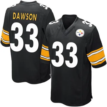 Youth Nike Pittsburgh Steelers Duke Dawson Black Team Color Jersey - Game