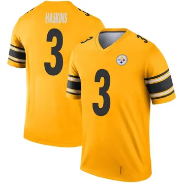 Youth Nike Pittsburgh Steelers Dwayne Haskins Gold Inverted Jersey - Legend