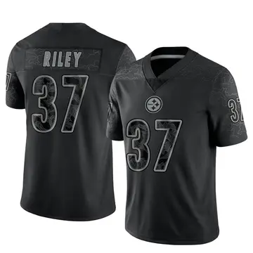 Youth Nike Pittsburgh Steelers Elijah Riley Black Reflective Jersey - Limited