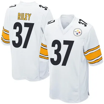 Youth Nike Pittsburgh Steelers Elijah Riley White Jersey - Game