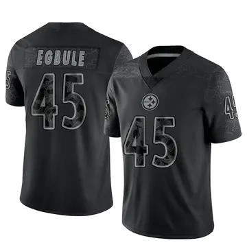 Youth Nike Pittsburgh Steelers Emeke Egbule Black Reflective Jersey - Limited