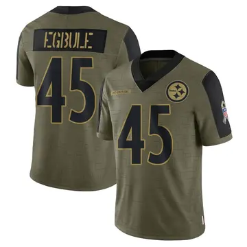Youth Nike Pittsburgh Steelers Emeke Egbule Olive 2021 Salute To Service Jersey - Limited
