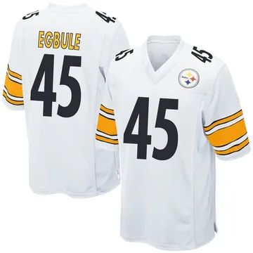 Youth Nike Pittsburgh Steelers Emeke Egbule White Jersey - Game