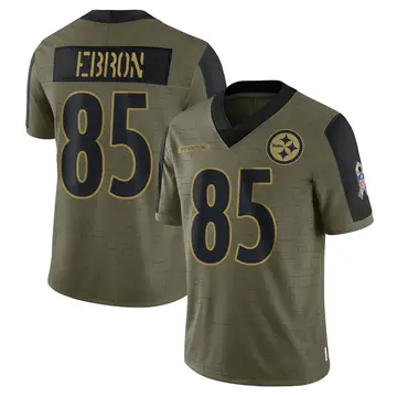 Youth Nike Pittsburgh Steelers Eric Ebron Olive 2021 Salute To Service Jersey - Limited