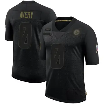 Youth Nike Pittsburgh Steelers Genard Avery Black 2020 Salute To Service Jersey - Limited