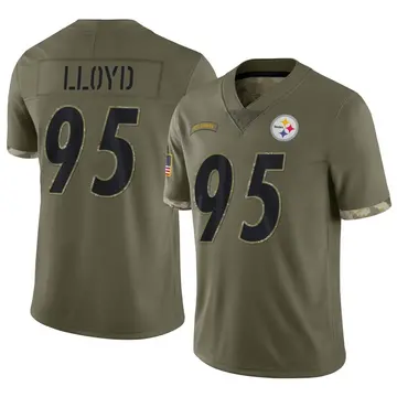 Youth Nike Pittsburgh Steelers Greg Lloyd Olive 2022 Salute To Service Jersey - Limited