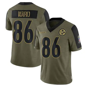 Youth Nike Pittsburgh Steelers Hines Ward Olive 2021 Salute To Service Jersey - Limited
