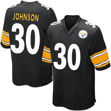 Youth Nike Pittsburgh Steelers Isaiah Johnson Black Team Color Jersey - Game