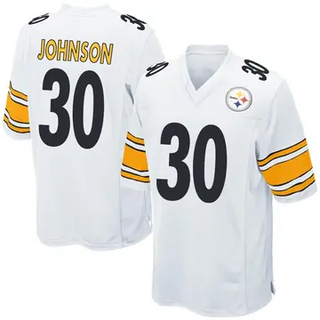 Youth Nike Pittsburgh Steelers Isaiah Johnson White Jersey - Game