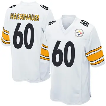 Youth Nike Pittsburgh Steelers J.C. Hassenauer White Jersey - Game
