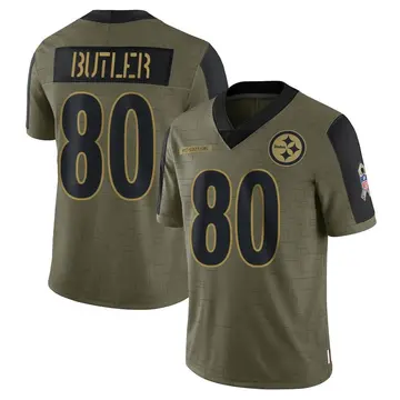 Youth Nike Pittsburgh Steelers Jack Butler Olive 2021 Salute To Service Jersey - Limited