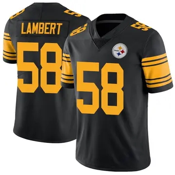 Youth Nike Pittsburgh Steelers Jack Lambert Black Color Rush Jersey - Limited