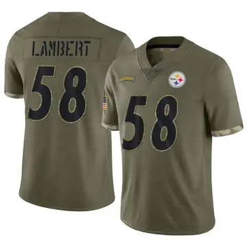 Youth Nike Pittsburgh Steelers Jack Lambert Olive 2022 Salute To Service Jersey - Limited