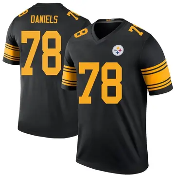 Youth Nike Pittsburgh Steelers James Daniels Black Color Rush Jersey - Legend