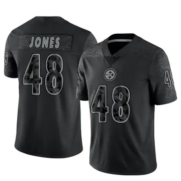 Youth Nike Pittsburgh Steelers Jamir Jones Black Reflective Jersey - Limited