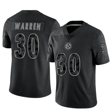 Youth Nike Pittsburgh Steelers Jaylen Warren Black Reflective Jersey - Limited