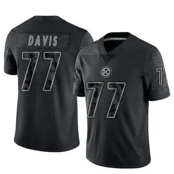 Youth Nike Pittsburgh Steelers Jesse Davis Black Reflective Jersey - Limited