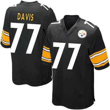 Youth Nike Pittsburgh Steelers Jesse Davis Black Team Color Jersey - Game