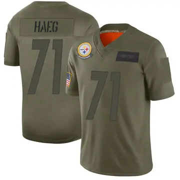 Youth Nike Pittsburgh Steelers Joe Haeg Camo 2019 Salute to Service Jersey - Limited