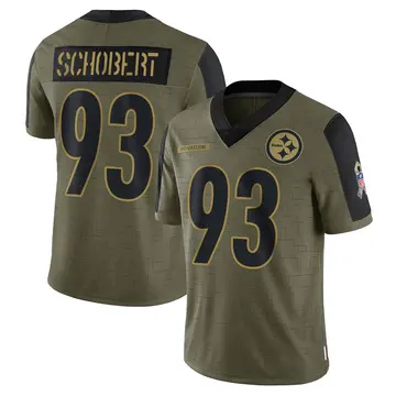 Youth Nike Pittsburgh Steelers Joe Schobert Olive 2021 Salute To Service Jersey - Limited