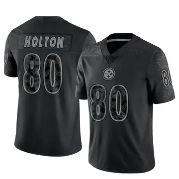 Youth Nike Pittsburgh Steelers Johnny Holton Black Reflective Jersey - Limited