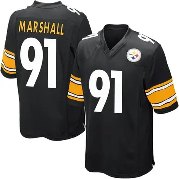 Youth Nike Pittsburgh Steelers Jonathan Marshall Black Team Color Jersey - Game