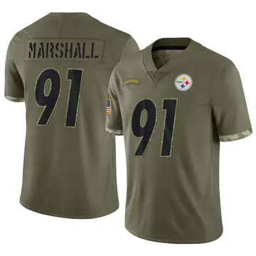 Youth Nike Pittsburgh Steelers Jonathan Marshall Olive 2022 Salute To Service Jersey - Limited
