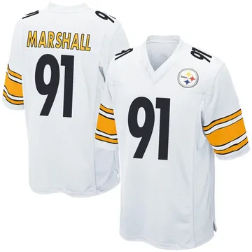 Youth Nike Pittsburgh Steelers Jonathan Marshall White Jersey - Game