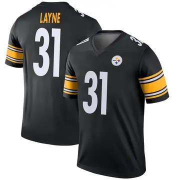 Youth Nike Pittsburgh Steelers Justin Layne Black Jersey - Legend