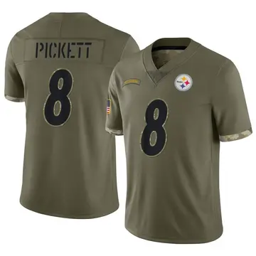 Youth Nike Pittsburgh Steelers Kenny Pickett Olive 2022 Salute To Service Jersey - Limited