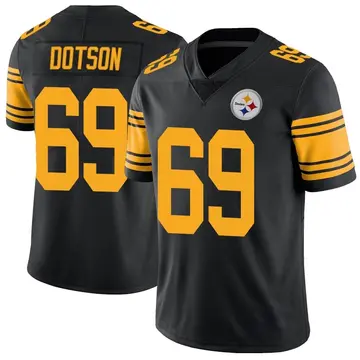 Youth Nike Pittsburgh Steelers Kevin Dotson Black Color Rush Jersey - Limited