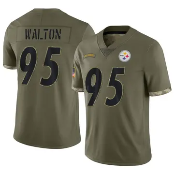 Youth Nike Pittsburgh Steelers L.T. Walton Olive 2022 Salute To Service Jersey - Limited