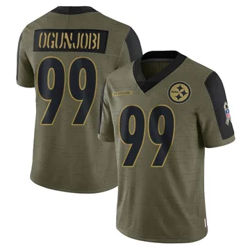 Youth Nike Pittsburgh Steelers Larry Ogunjobi Olive 2021 Salute To Service Jersey - Limited